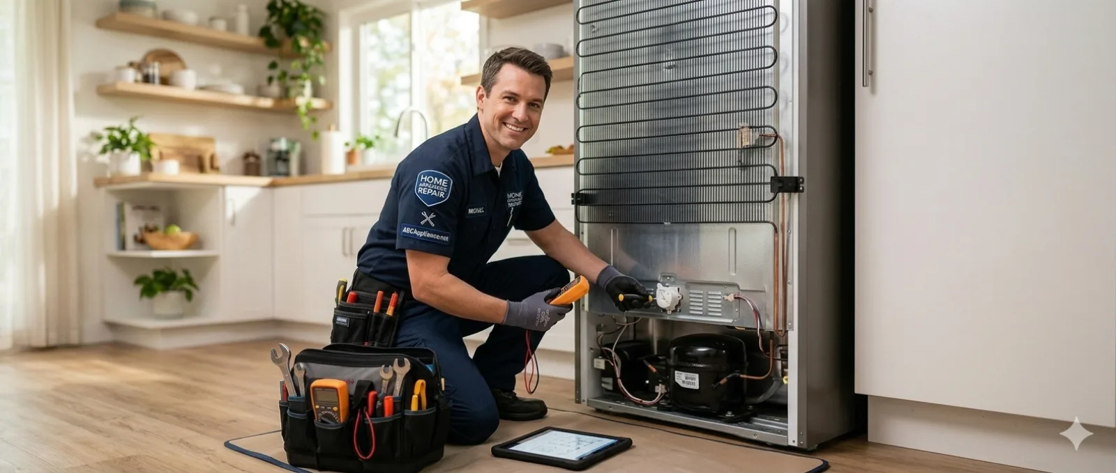 Professional appliance repair technician